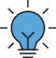 Blue light bulb icon