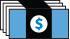 Stack of dollar bills icon