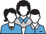 Three-person icon