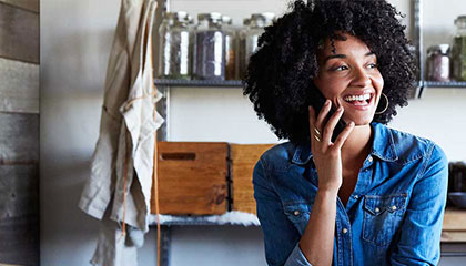 Woman on phone