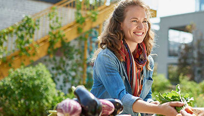 Woman selling produce