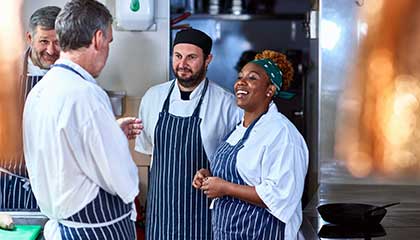 Chefs talking