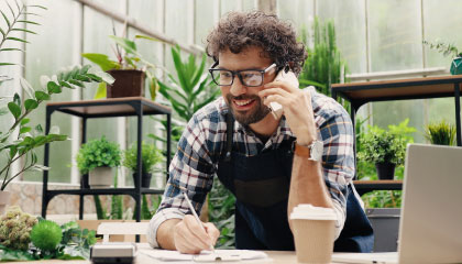 Man on the phone